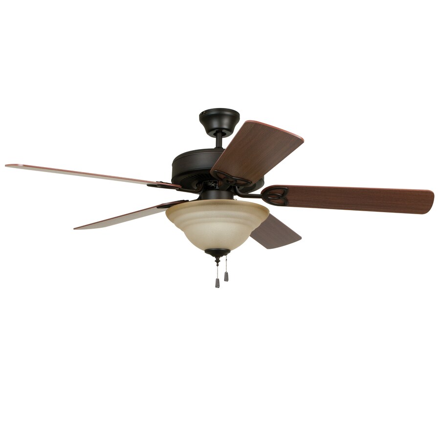 Craftmade Builder Deluxe 52-in Brushed Bronze Indoor Ceiling Fan with Light Kit