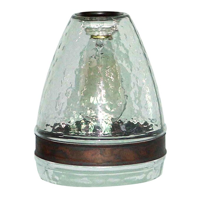 Portfolio 7 5 In H 6 In W Clear Textured Glass Bell Pendant Light Shade In The Light Shades Department At Lowes Com