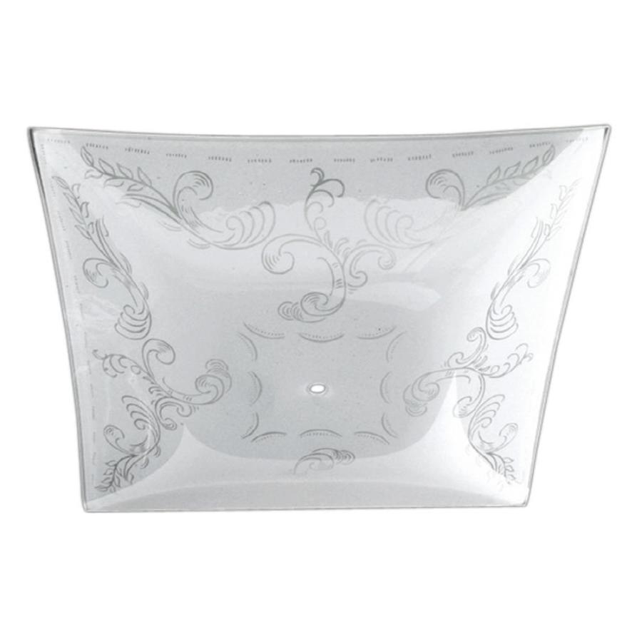 Litex 1 85 In H 14 In W White Etched Glass Square Ceiling Fan