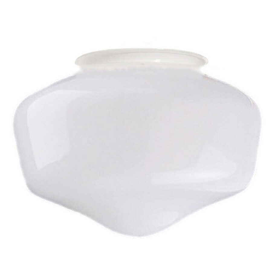 Litex 8-in H 8-in W Frost Opal Schoolhouse Ceiling Fan Light Shade at