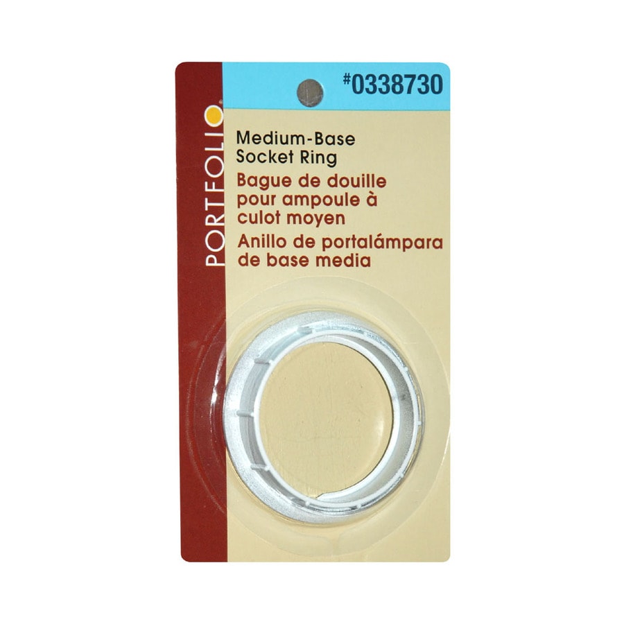 Portfolio White Medium Base Threaded Socket Ring