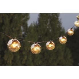 Shop allen + roth 10.5-ft 10-Light White Tinted Glass-Shade Plug-in Globe String Lights at Lowes.com