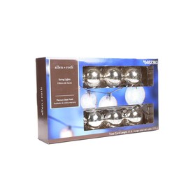 Shop allen + roth 10.5-ft 10-Light White Tinted Glass-Shade Plug-in Globe String Lights at Lowes.com