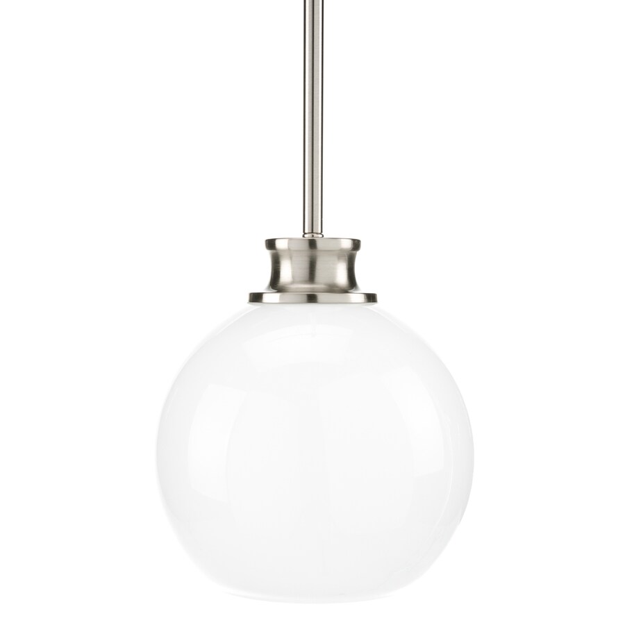 Allen + roth Brushed Nickel Transitional Globe Pendant Light at