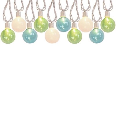 Allen Roth 8 83 Ft 10 Light Plastic Shade Plug In Globe String Allen Roth 8 83 Ft 10 Light Plastic