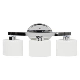 allen + roth Merington 3-Light 9-in Chrome Rectangle Vanity Light