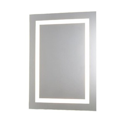 Allen Roth Mckenna 19 68 In Mirror Rectangular Frameless Lighted Mirror Rectangular Frameless Lighted