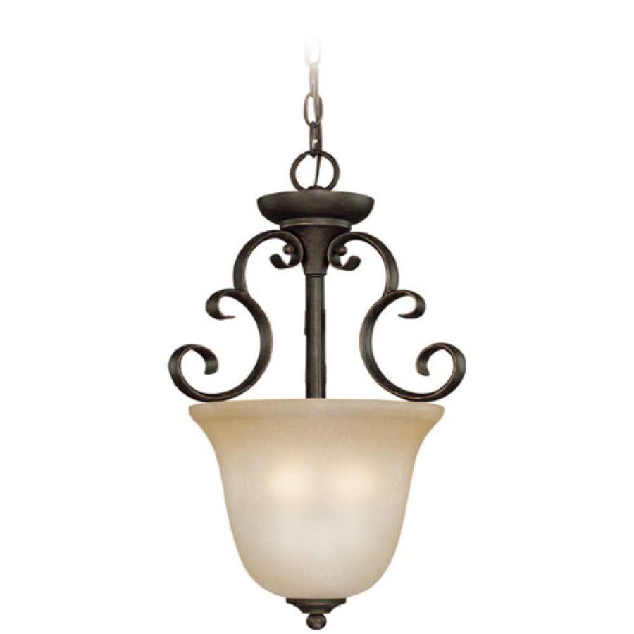 Craftmade Barrett Place 3-Light Mocha Bronze Traditional Etched Glass Chandelier