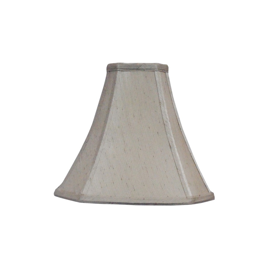 allen + roth 8.75in x 10in Silken Toast Fabric Bell Lamp Shade in the Lamp Shades department