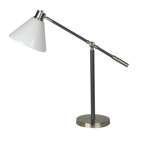 Scott Living 27 In Gray Brushed Nickel Pharmacy Table Lamp With