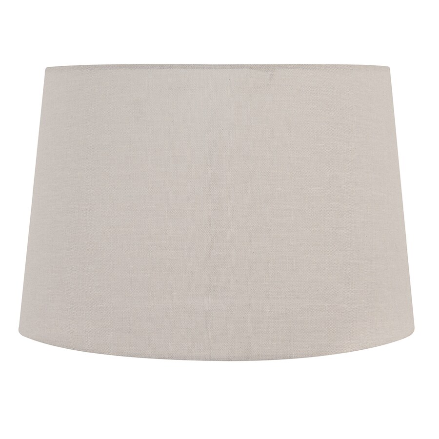 Allen + roth 10in x 15in Light Coffee Fabric Drum Lamp Shade at