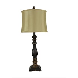 Portfolio Barada 31-in Bronze 3-way Table Lamp with Fabric Shade