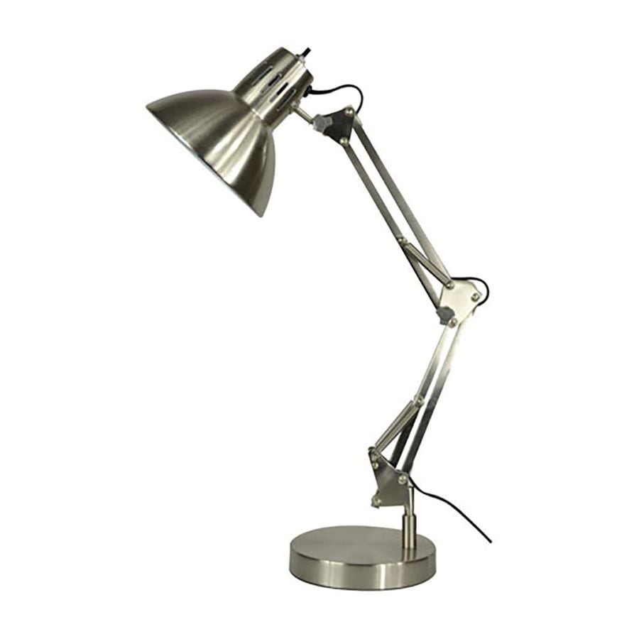 Allen Roth Embleton 26 In Adjustable Brushed Nickel Desk Lamp