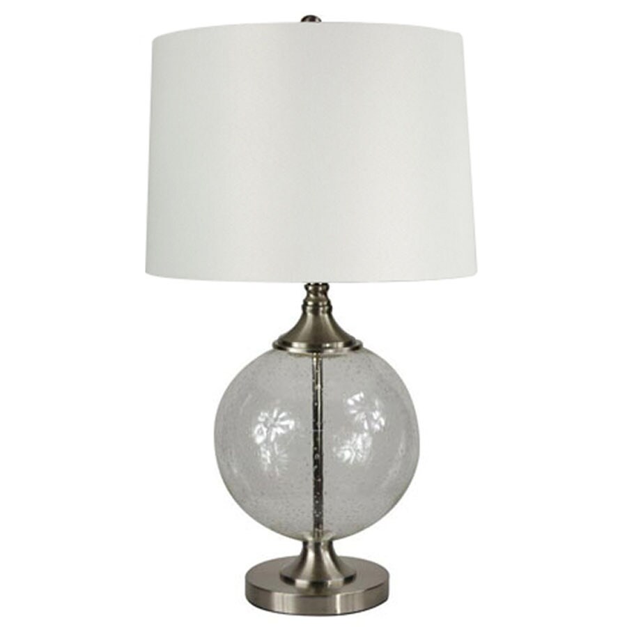 Allen Roth Lenihan 27 5 In Brushed Nickel Indoor Table Lamp Allen Roth Lenihan 27 5 In Brushed Nickel Indoor Table Lamp With Fabric Shade