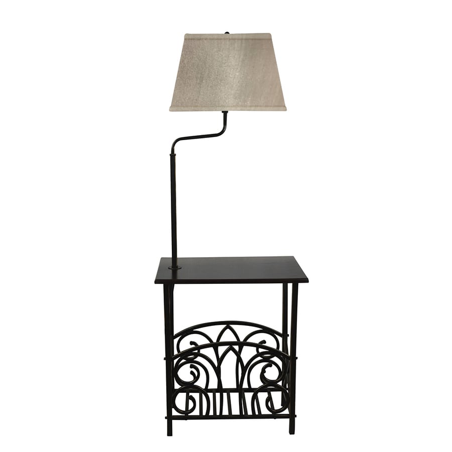 floor lamp with built in table