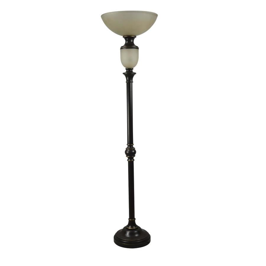 Portfolio 74-in Oil Rubbed Bronze 4-way Torchiere with Night Light ...