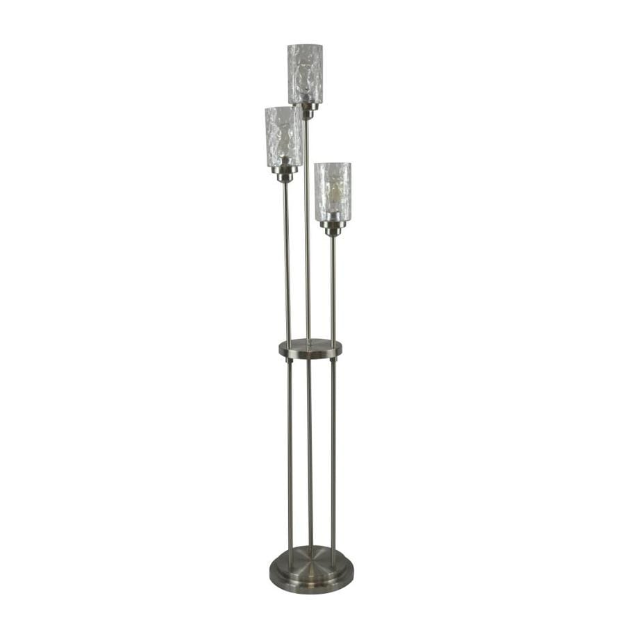 Allen Roth Latchbury 665 In Brushed Nickel Multi Head Floor Lamp