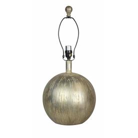 allen + roth 17-in Silver Leaf Electrical Outlet 3-Way Mixed Material Lamp Base