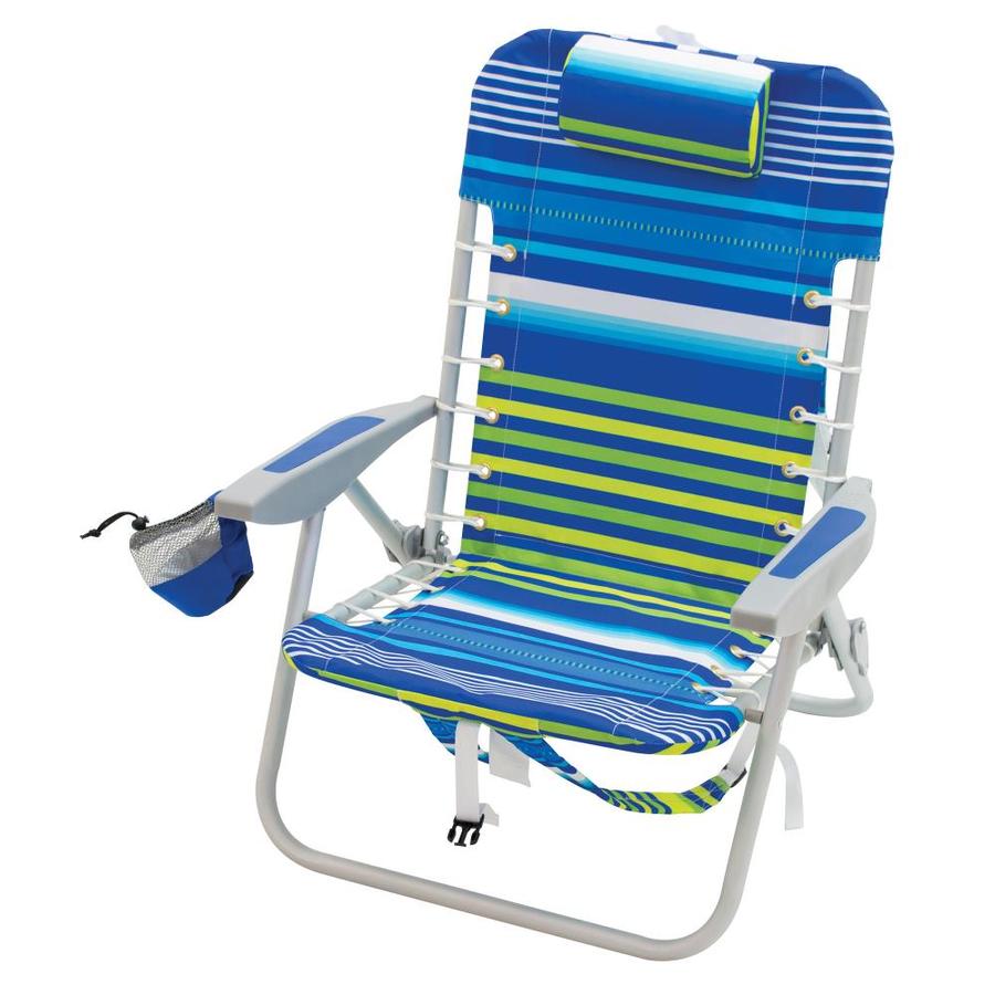 RIO Brands Folding Beach Chair in the Beach & Camping Chairs department ...