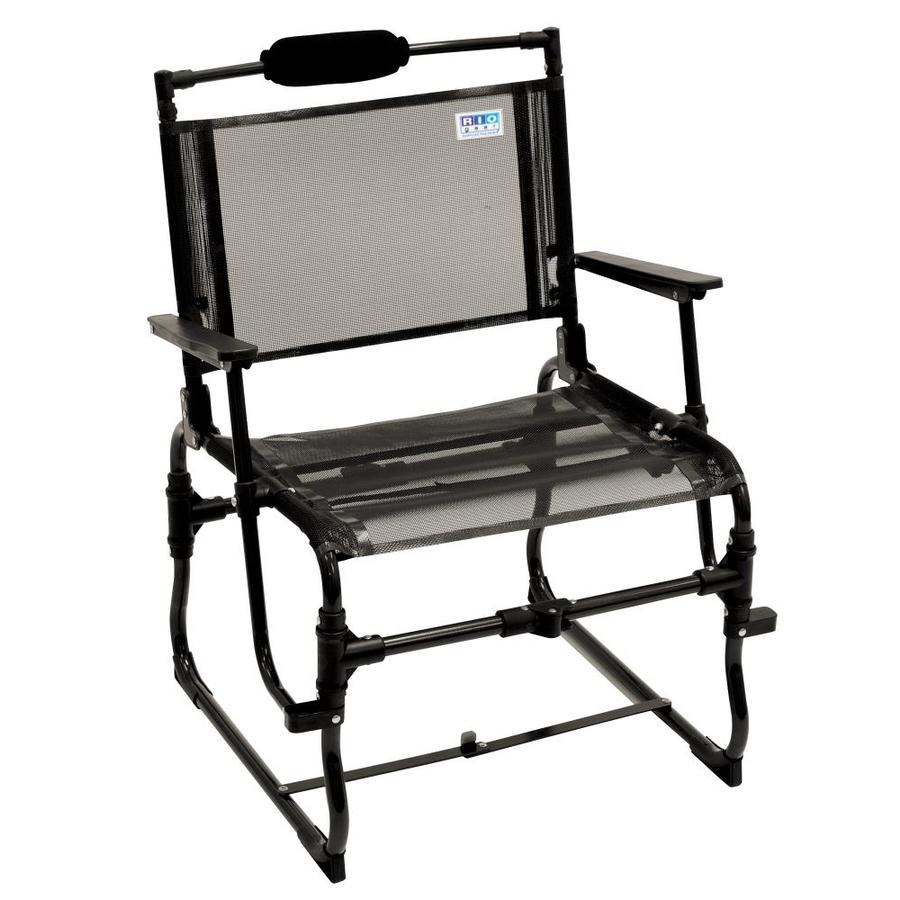 Rio Brands Black Folding Beach Chair At Lowes Com