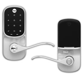Yale YRL216-NR-619 Assure Lever, Keypad Door Lever (for doors with no deadbolt) - Keyless entry with pin code unlocking and one-touch, Nickel