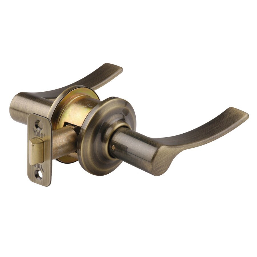 Yale Security YH Academy Antique Brass RightHanded Dummy Door Lever at