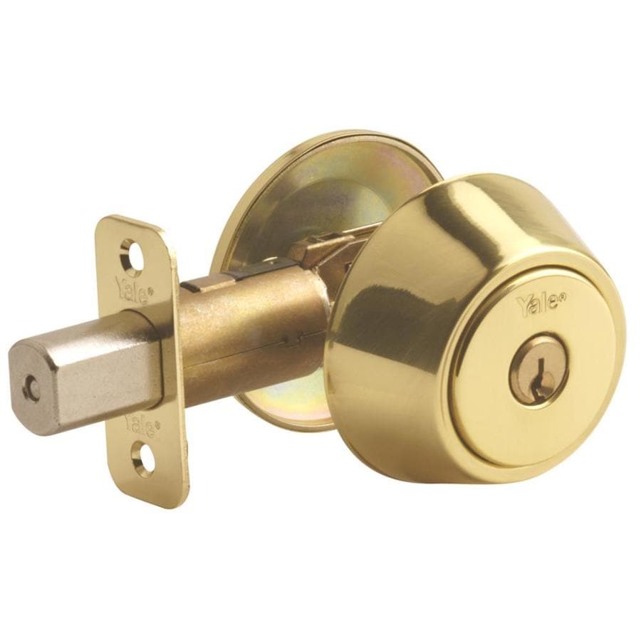 Yale Security Yh Polished Brass Single Cylinder Deadbolt At 4040