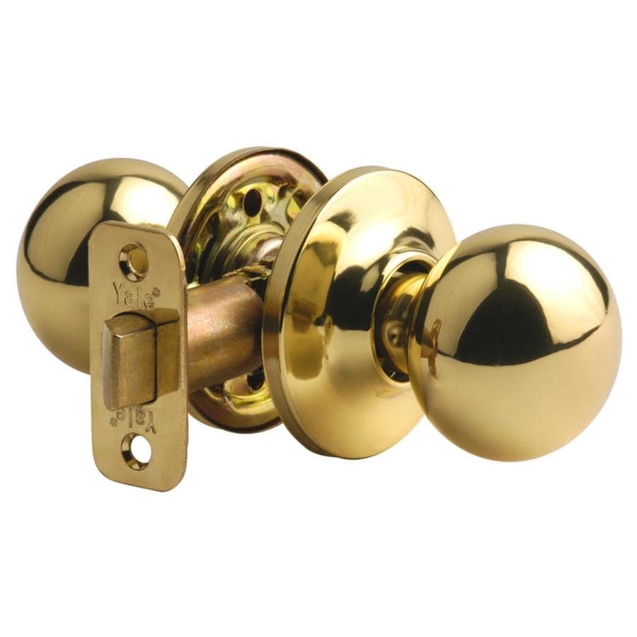 Yale Security New Traditions Cirrus Polished Brass Passage Door Knob ...