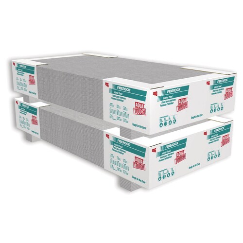FIBEROCK Brand 0.5in x 48in x 96in Gypsum Backer Board at