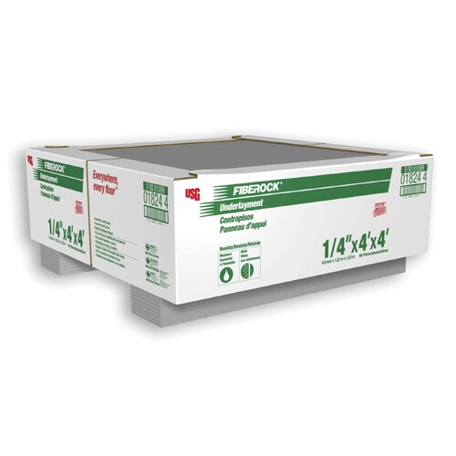 FIBEROCK Brand 0.25in x 48in x 48in Gypsum Backer Board in the
