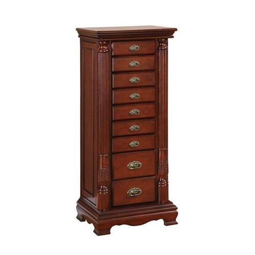 Powell Heirloom Cherry Floor Standing Jewelry Armoire in
