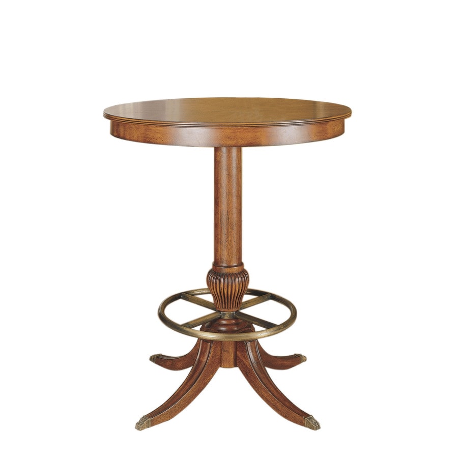 Powell 987-404 Jamestown Landing Cherry Round Traditional Bar Table, Composite with 36-in L x 41.5-in H