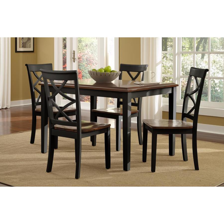 L. Powell Company Harrison Cherry and Black Dining Room Set with ...