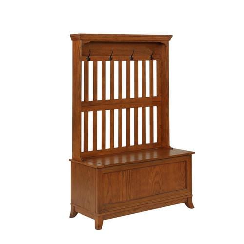 L. Powell Company hall tree Warm Oak 4-Hook Coat Stand at Lowes.com