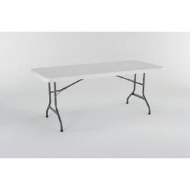Folding Tables At Lowesforpros Lifetime Products 72 In X 30 Rectangle Steel White Folding Table