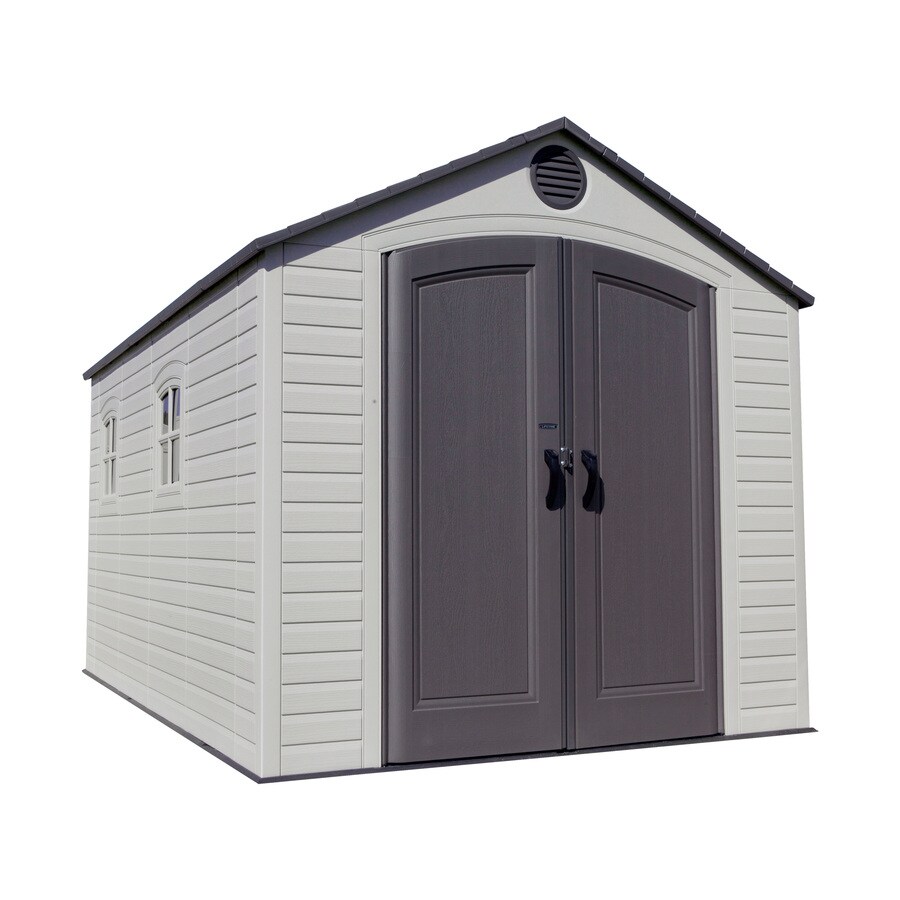 LIFETIME PRODUCTS 8-ft x 12-ft Gable Storage Shed in the Vinyl & Resin ...