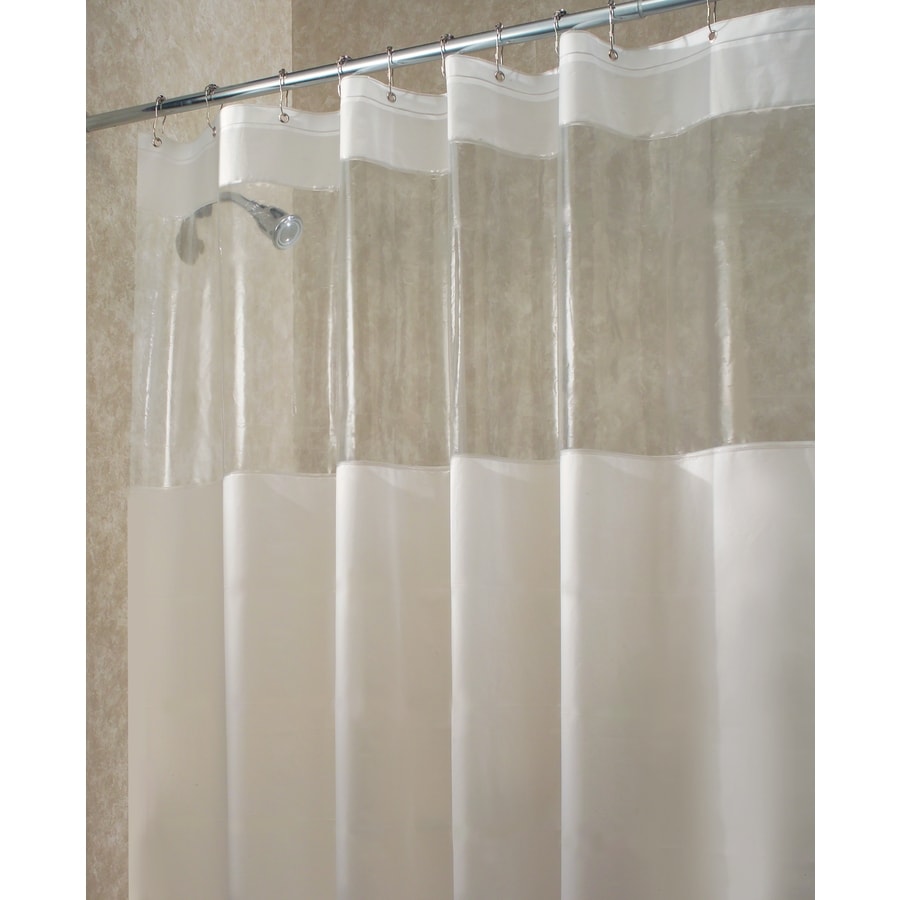 Interdesign Hitchcock Eva Peva Clear Frost Solid Solid Shower Curtain 72 In X 72 In In The Shower Curtains Liners Department At Lowes Com