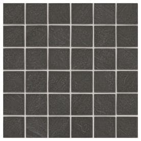 Black Tile At Lowes American Olean Carbon Mist Slate 12 In X Ceramic Uniform Squares Mosaic