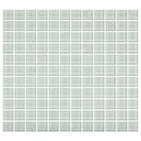 American Olean Longshore Mist 10-in x 11-in Glass Uniform Squares Mosaic Wall Tile (Common: 10-in x 11-in; Actual: 10.75-in x 11.75-in)