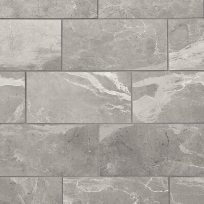 Mohawk Foreverstyle Gray Marble 12 In X 24 In Lappato Porcelain