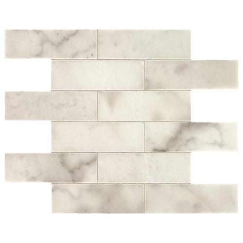 American Olean Genuine Stone Sterling White 11in x 14in Brick Marble