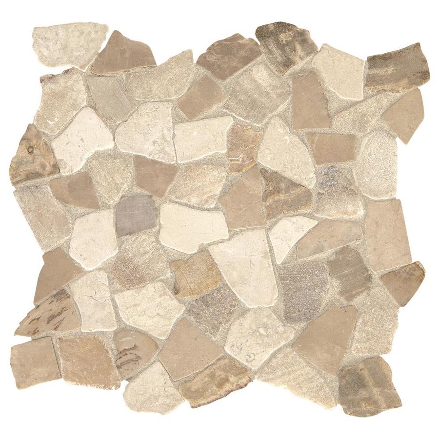 American Olean Delfino Stone Sumatran Earth Blend 12 In X 12 In Unglazed Natural Stone Pebble Stone Look Floor Tile In The Tile Department At Lowes Com