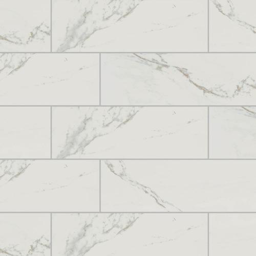 American Olean Marble Manor Calacatta 6in x 18in Glossy Ceramic