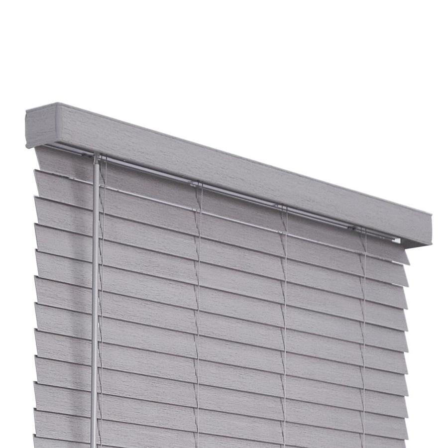 Allen + roth 2in Cordless Gray Faux Wood Room Darkening Blinds