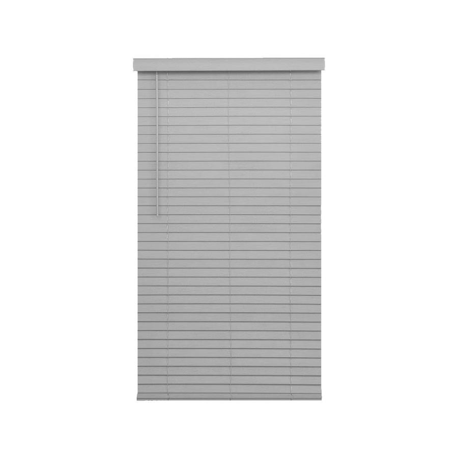 allen + roth 2-in Cordless Gray Faux Wood Room Darkening Blinds (Common ...