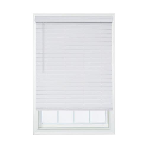 Allen Roth 2 5 In Cordless White Faux Wood Room Darkening Blinds   08164020126262xl 