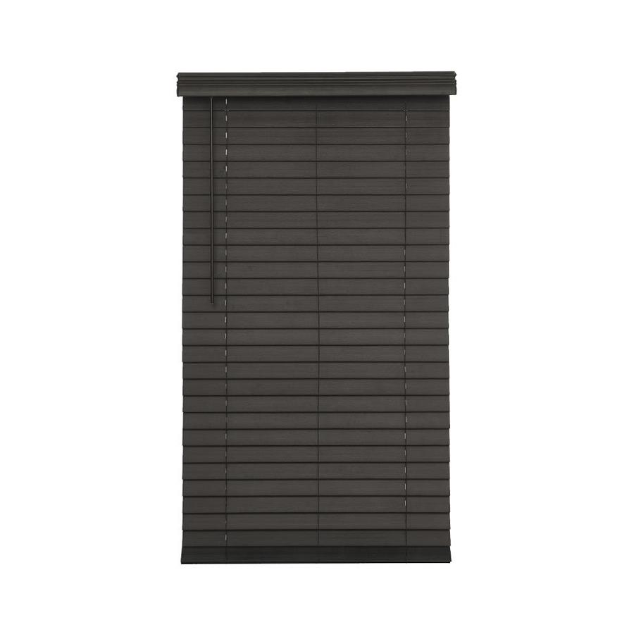 Allen + roth 2.5in Cordless Walnut Faux Wood Room Darkening Blinds