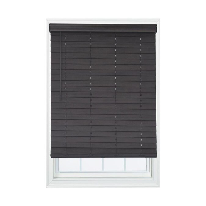 Allen Roth 2 5 In Cordless Walnut Faux Wood Room Darkening Roth 2 5 In Cordless Walnut Faux Wood