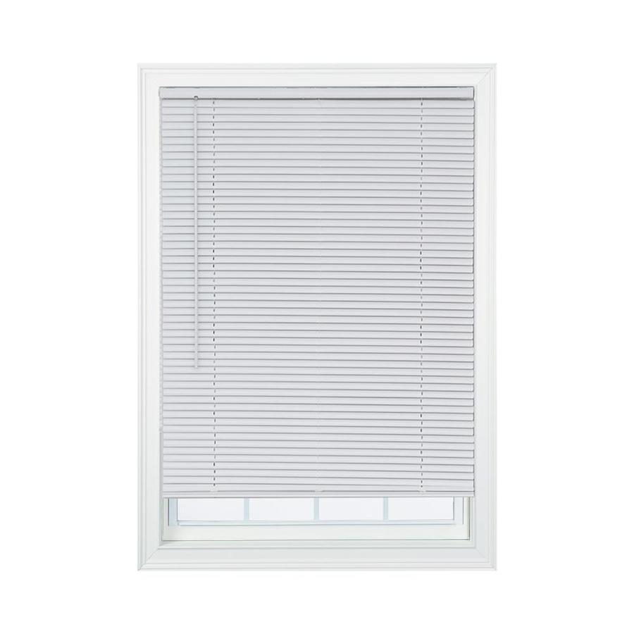 Project Source 1-in Slat Width 41-in x 64-in Cordless White Vinyl Room