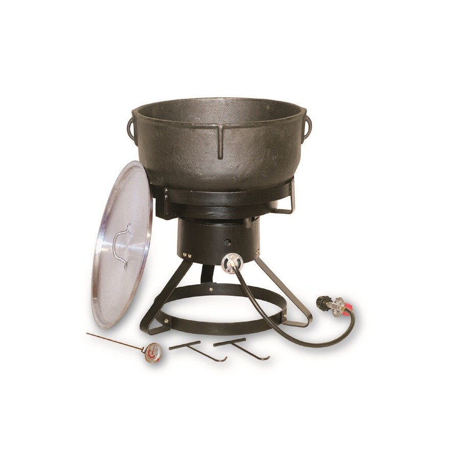 King Kooker 60000 Btu Portable Propane Gas Outdoor Cooker With 10 Gal Cast Iron Jambalaya Pot 1481